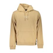 Beige Hoodie met Logo Print Tommy Hilfiger , Beige , Heren