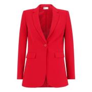 Lang blazer met zakken vera mont , Red , Dames