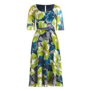 Bloemen Chiffon Cocktailjurk met Flutter Mouwen vera mont , Multicolor...