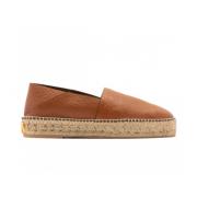 Bruin Leren Espadrilles Aw23 Valentino Garavani , Brown , Heren