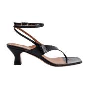 Leren sandalen met ayers-effect Paris Texas , Black , Dames