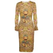 Pre-owned Silk dresses Dolce & Gabbana Pre-owned , Multicolor , Dames