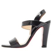 Pre-owned Leather sandals Christian Louboutin Pre-owned , Black , Dame...