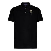 Klassiek Zwart Polo Shirt Ralph Lauren , Black , Heren