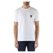 Regular Fit Logo Geborduurd T-shirt Richmond , White , Heren