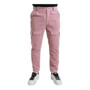 Roze Corduroy Skinny Cargo Jeans Dolce & Gabbana , Pink , Heren