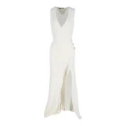 Pre-owned Polyester dresses Balmain Pre-owned , Beige , Dames