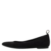 Pre-owned Suede flats Louis Vuitton Vintage , Black , Dames