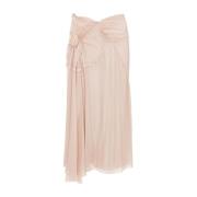 Roze Twill Rok met Lurex Detail Victoria Beckham , Pink , Dames