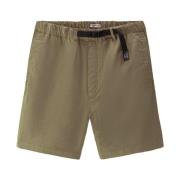 Stretch Katoen Chino Shorts Woolrich , Green , Heren