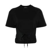Zwarte Corsetstijl T-shirt Mugler , Black , Dames