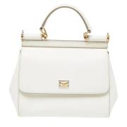 Pre-owned Leather handbags Dolce & Gabbana Pre-owned , White , Dames