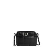 Gewatteerde schoudertas met logovak Dsquared2 , Black , Dames