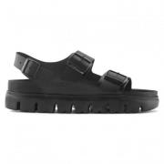 Chunky Leren Sandaal Birkenstock , Black , Dames