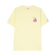Gestreept T-shirt voor Mannen MC2 Saint Barth , Yellow , Heren