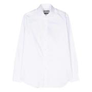 Impeccabile Katoenen Overhemd Canali , White , Heren