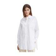 Poplin Oversized Shirt Twinset , White , Dames