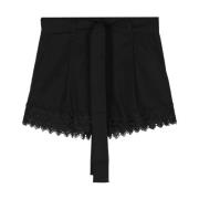 Shorts met Riem in Zwart Twinset , Black , Dames