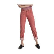Hoge taille rechte pijp denim jeans One Teaspoon , Red , Dames