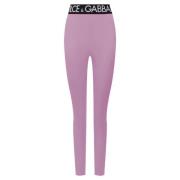 Iconische elastische leggings gemaakt in Italië Dolce & Gabbana , Pink...
