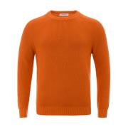 Oranje Katoenen Crewneck Shirt Gran Sasso , Orange , Heren