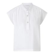 Katoen Musselin Mix T-Shirt Vrouwen Rich & Royal , White , Dames