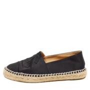 Pre-owned Canvas flats Chanel Vintage , Black , Dames