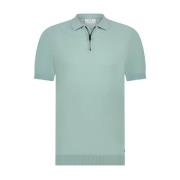 Zip Stretch Knit Polo Born With Appetite , Green , Heren