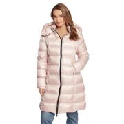 Lange Dames Donsjas met Afneembare Capuchon RefrigiWear , Pink , Dames