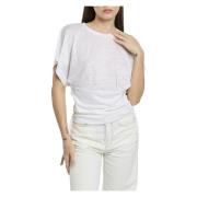 Wit T-shirt met verstelbaar trekkoord Department Five , White , Dames