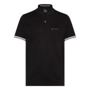 Polo Shirt in hoogwaardige stof Boggi Milano , Black , Heren