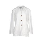 Pre-owned Cotton outerwear Hermès Vintage , White , Dames