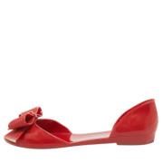 Pre-owned Fabric flats Salvatore Ferragamo Pre-owned , Red , Dames