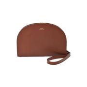 Leather shoulder-bags A.p.c. , Brown , Dames