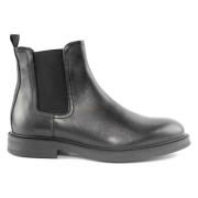 Zwarte Leren Beatles Schoenen Marco Ferretti , Black , Heren