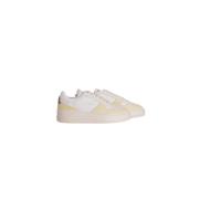 Wit/Geel Lederen Mix Sneaker Copenhagen Studios , Multicolor , Dames