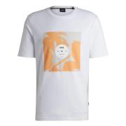 Katoenen T-shirt Tiburt388 Designers Code Hugo Boss , White , Heren