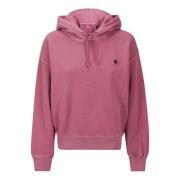 Hooded Nelson Katoenen Sweatshirt Carhartt Wip , Pink , Dames