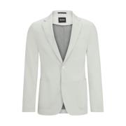 Parel Grijs Katoenen Blazer Boss , Gray , Heren