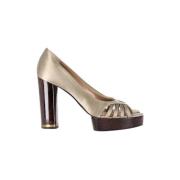Pre-owned Satin heels Stella McCartney Pre-owned , Beige , Dames