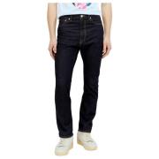 Klassieke College Jeans met Achterlogo A Bathing APE , Blue , Heren