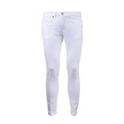 Witte Skinny Fit Broek Dondup , White , Heren