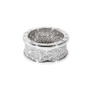 Pre-owned Metal rings Bvlgari Vintage , White , Dames