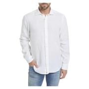 Linnen Riviera Shirt Roy Roger's , White , Heren