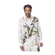 Witte Bloemen Satijnen Overhemd Pierre-Louis Mascia , Multicolor , Her...