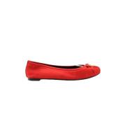 Pre-owned Satin flats Dolce & Gabbana Pre-owned , Red , Dames