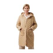 Hooded jas met zilveren logo Fuchs Schmitt , Beige , Dames