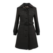 Pre-owned Wool outerwear Gucci Vintage , Black , Dames