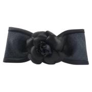 Pre-owned Satin hair-accessories Chanel Vintage , Black , Dames