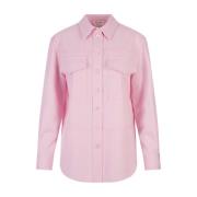 Roze Grain de Poudre Overhemd Alexander McQueen , Pink , Dames